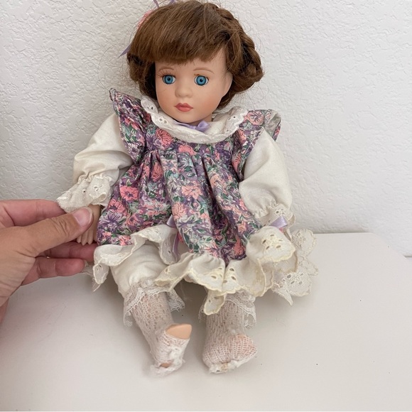 Toys Vintage Porcelain Doll With Music Box Poshmark